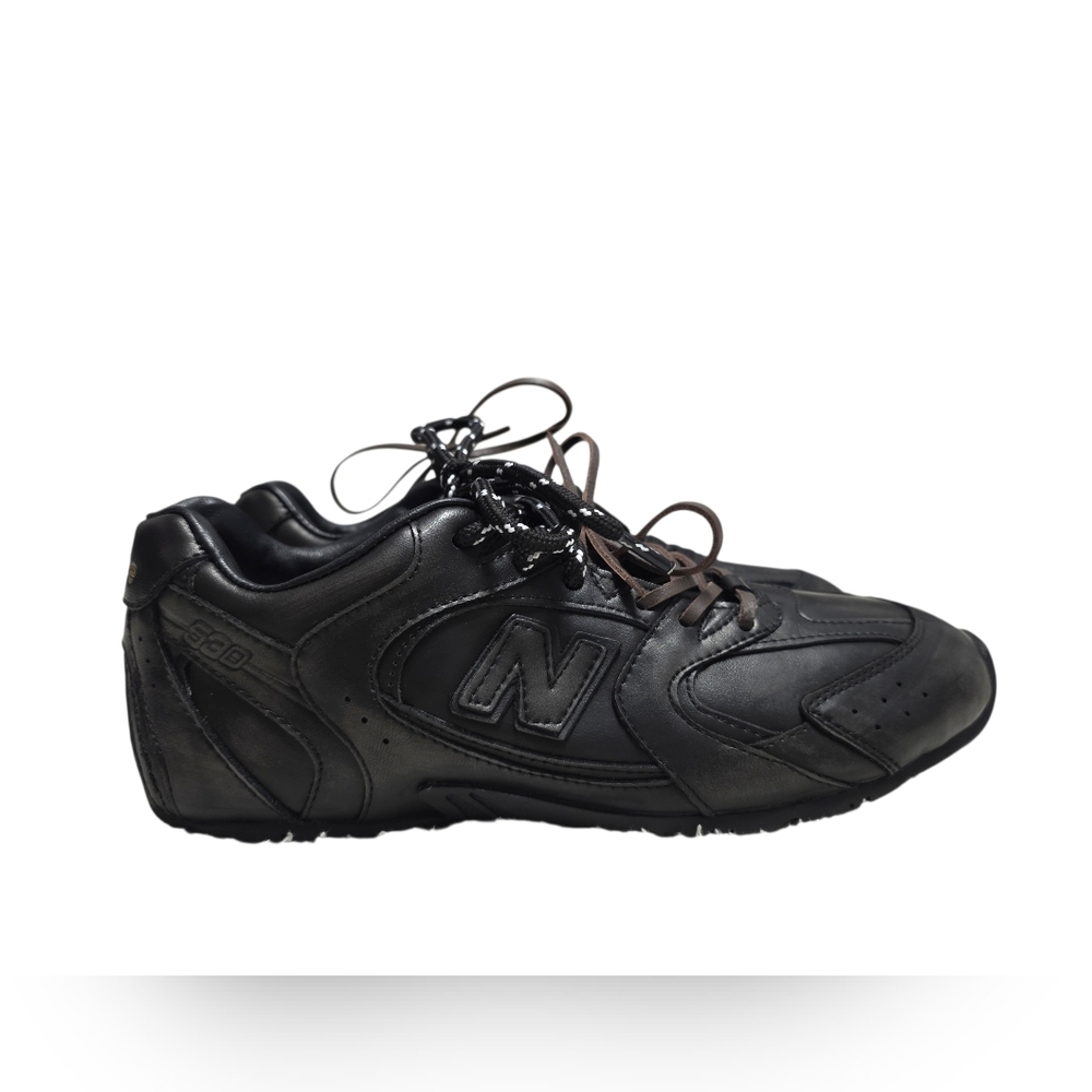 New Balance Black Leather Casual Sneakers
